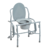 Deluxe Steel Drop Arm Commode-Drop arm