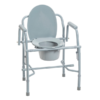 Deluxe Steel Drop Arm Commode-frontview