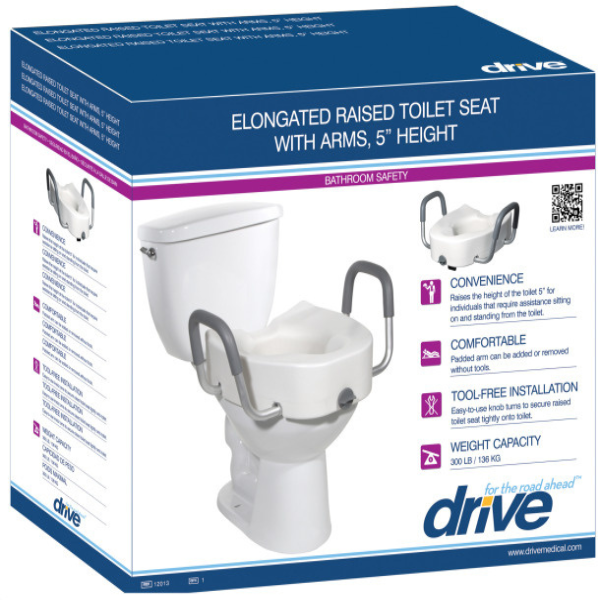 Premium Plastic, Raised, Elongated Toilet Seat with Lock-detail
