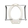 Premium Raised Toilet Seat with Removable Arms-bottomview