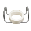Premium Raised Toilet Seat with Removable Arms-frontview