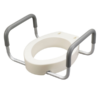 Premium Raised Toilet Seat with Removable Arms-sideview