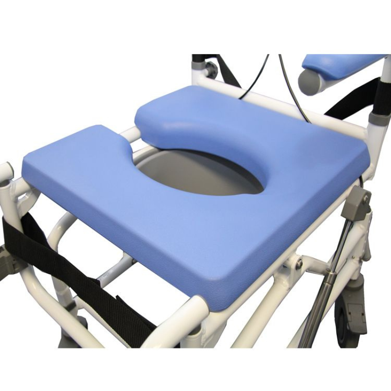 18″ Tilt Rehab Shower Commode with 4 Way Seat (190-4W)-backside view