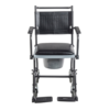 Upholstered Drop Arm Wheeled Commode-frontview
